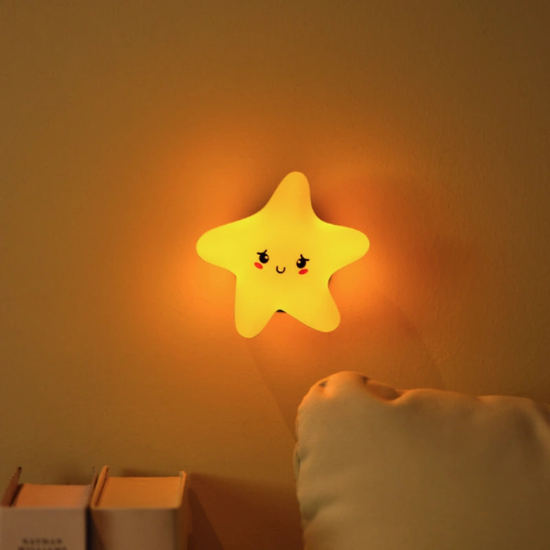 Rechargeable Night Light in Moon, Star, and Cloud Designs – Soothing Glow for Bedrooms and Nurseries