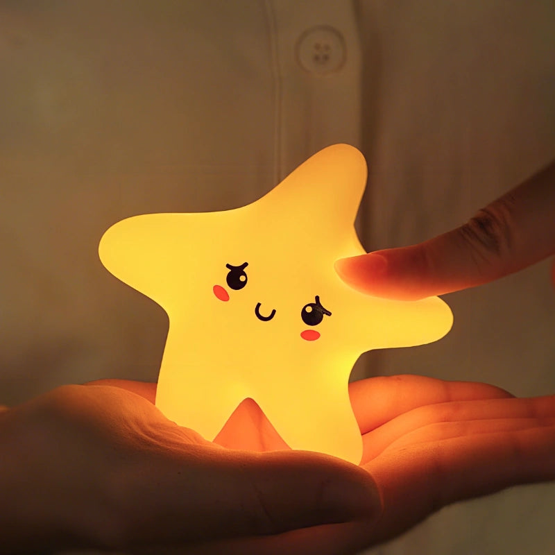 Rechargeable Night Light in Moon, Star, and Cloud Designs – Soothing Glow for Bedrooms and Nurseries
