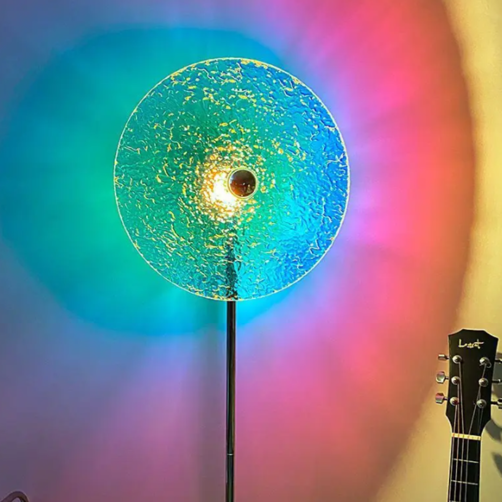 Sunset Projection Table Lamp, Glass Shade, 800mAh Battery, Touch Dimming