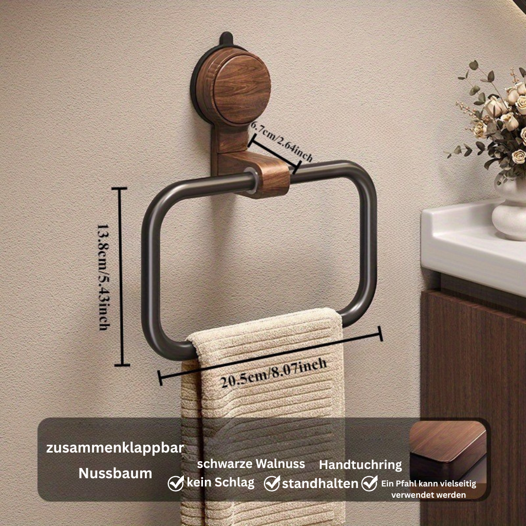 RectaLinie: Towel Holder for Bathroom – Elegant Aluminum Holder, Stable & Space-Saving Without Drilling for Contemporary Bathrooms