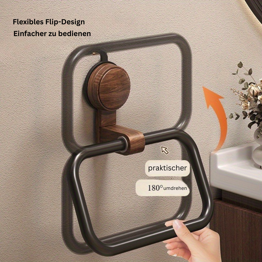 RectaLinie: Towel Holder for Bathroom – Elegant Aluminum Holder, Stable & Space-Saving Without Drilling for Contemporary Bathrooms