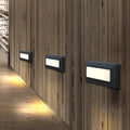 Outdoor Light Rectangular LED Metal Acrylic Hardwired