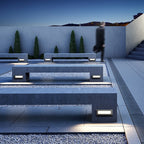 Outdoor Light Rectangular LED Metal Acrylic Hardwired