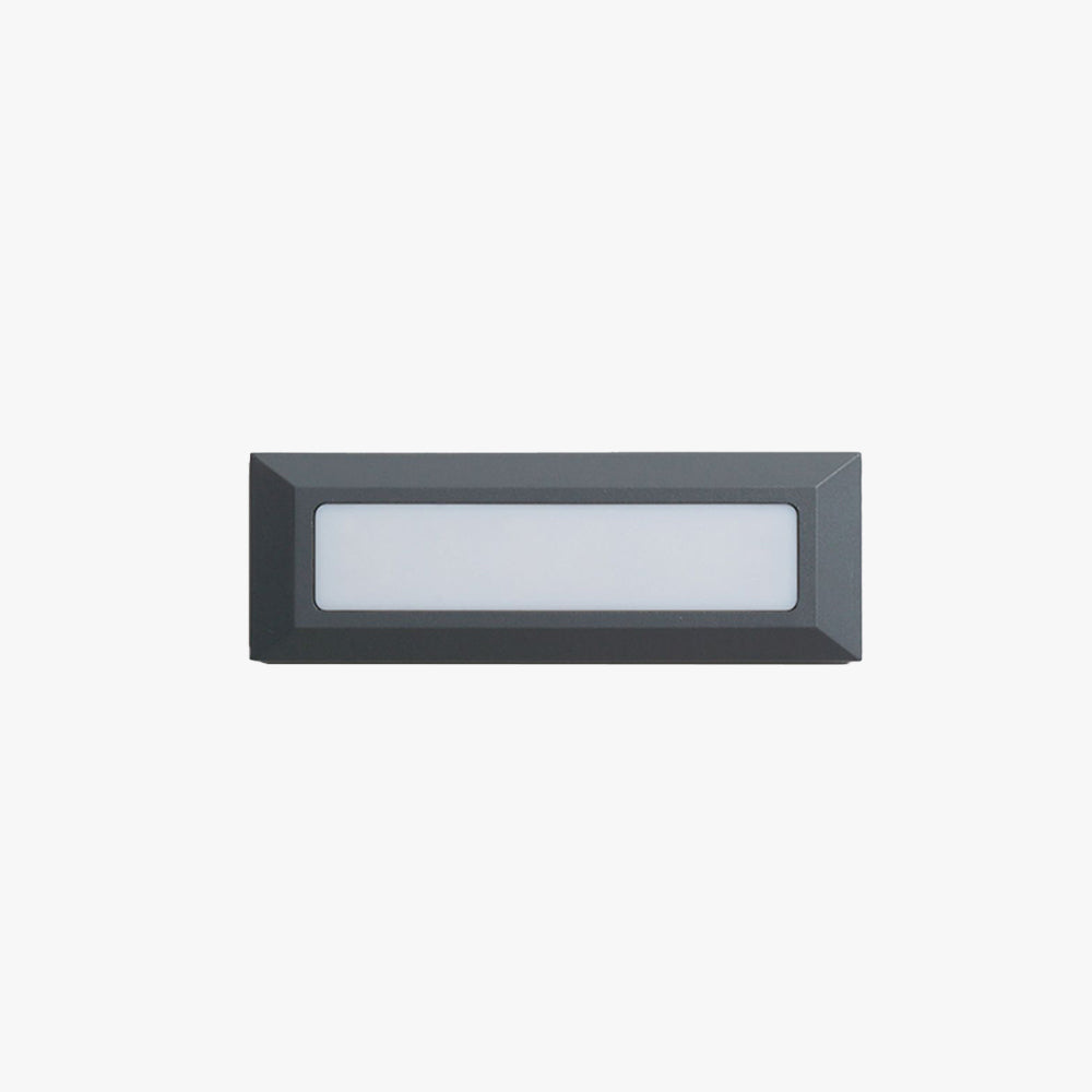 Outdoor Light Rectangular LED Metal Acrylic Hardwired
