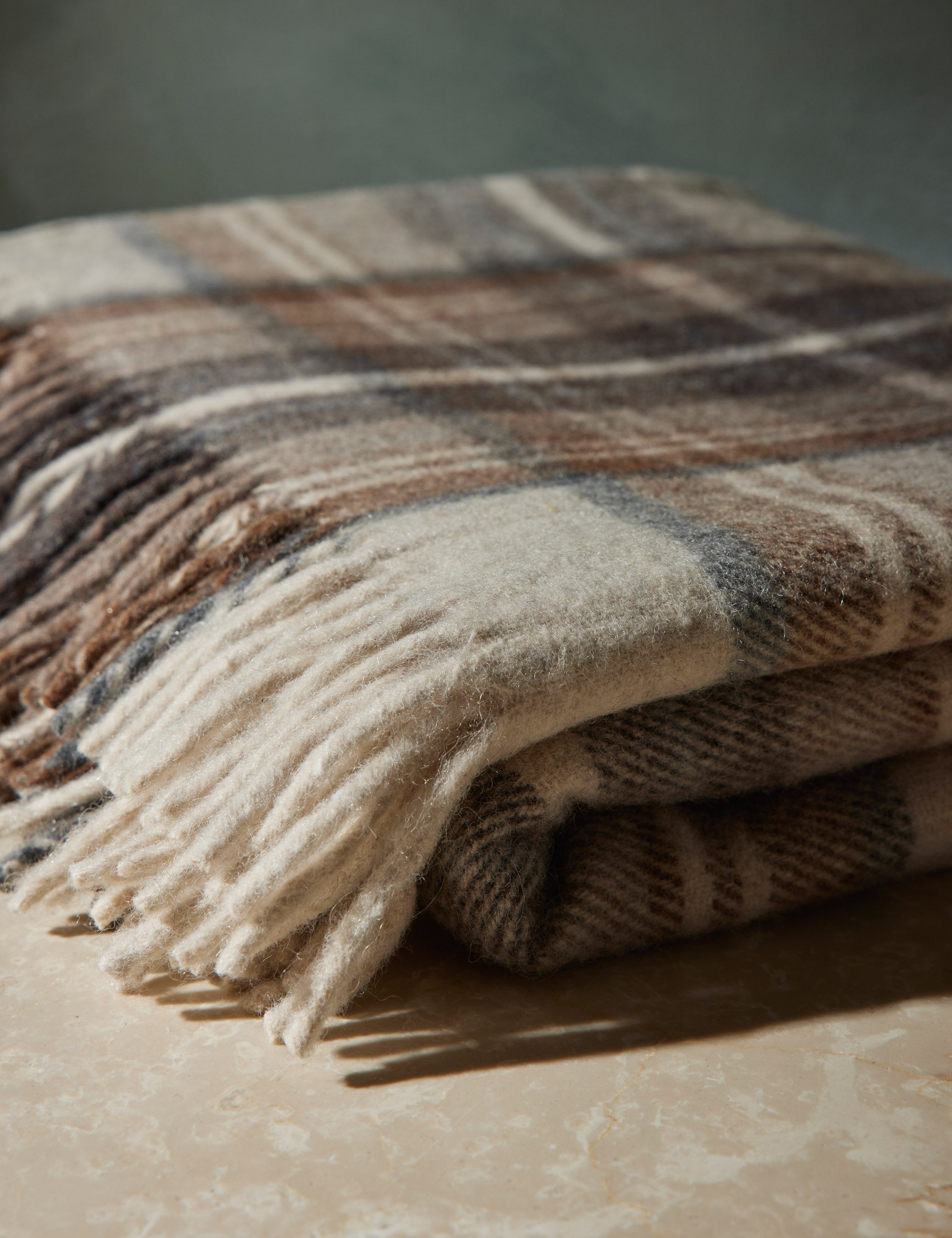 Bello Recycled Wool Throw | Soft, Durable Twill Weave