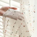 RainbowCharm: Colorful Tulle Curtains with Rainbow Pattern – Sheer & Stylish for Living Spaces
