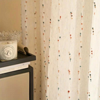 RainbowCharm: Colorful Tulle Curtains with Rainbow Pattern – Sheer & Stylish for Living Spaces
