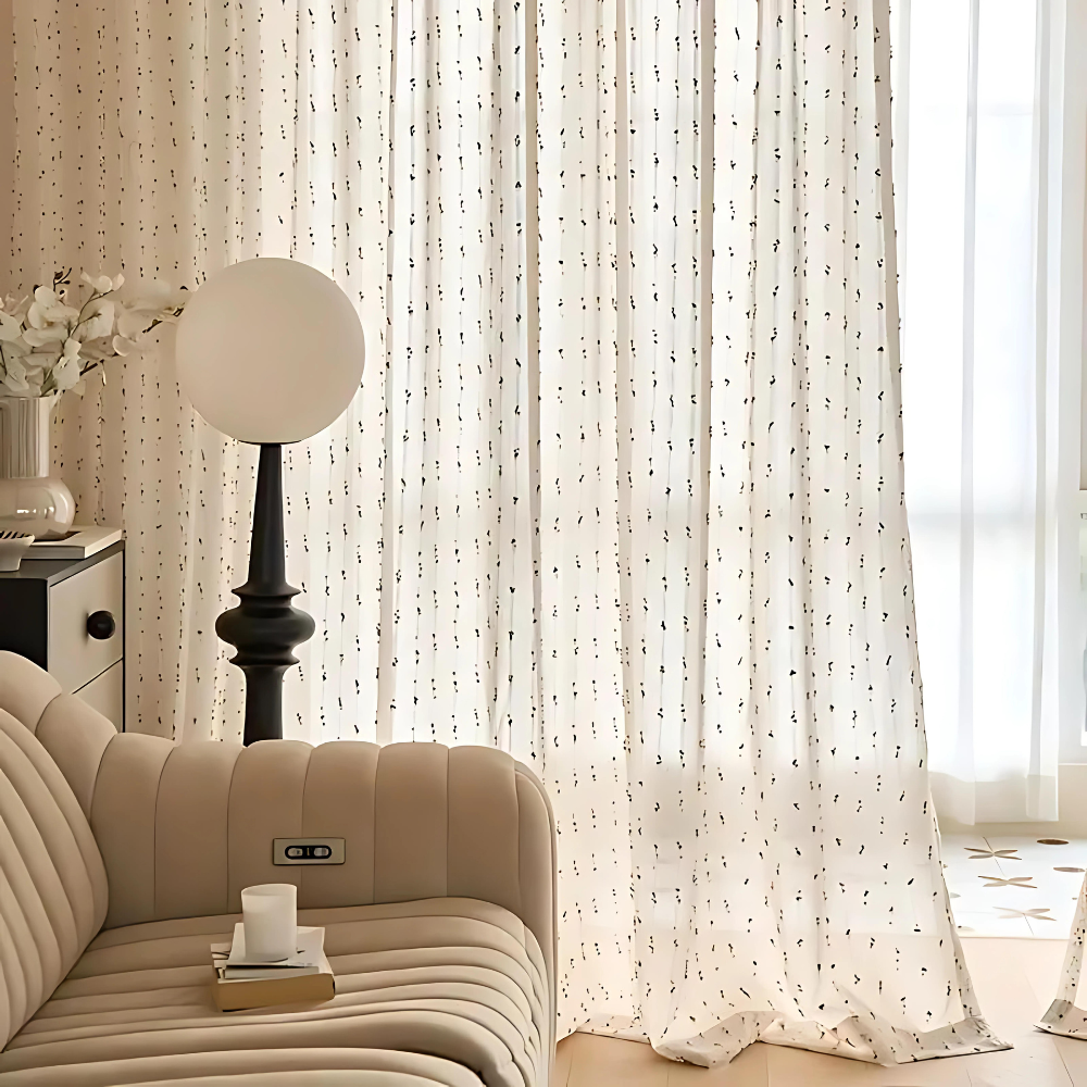 RainbowCharm: Colorful Tulle Curtains with Rainbow Pattern – Sheer & Stylish for Living Spaces