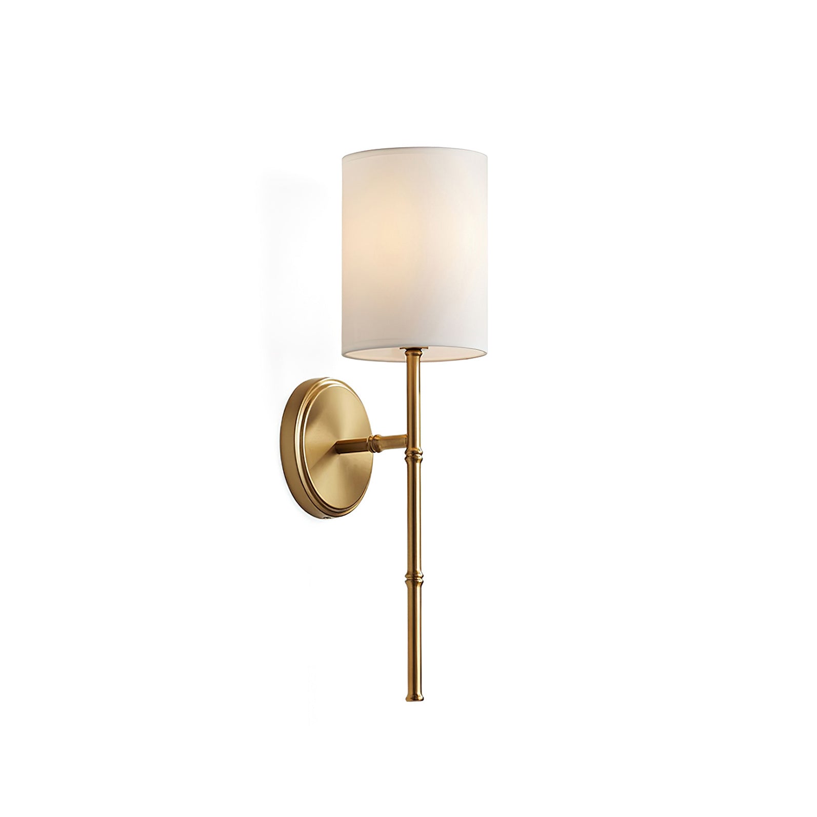 Brass Swing Shade Tall Wall Lamp