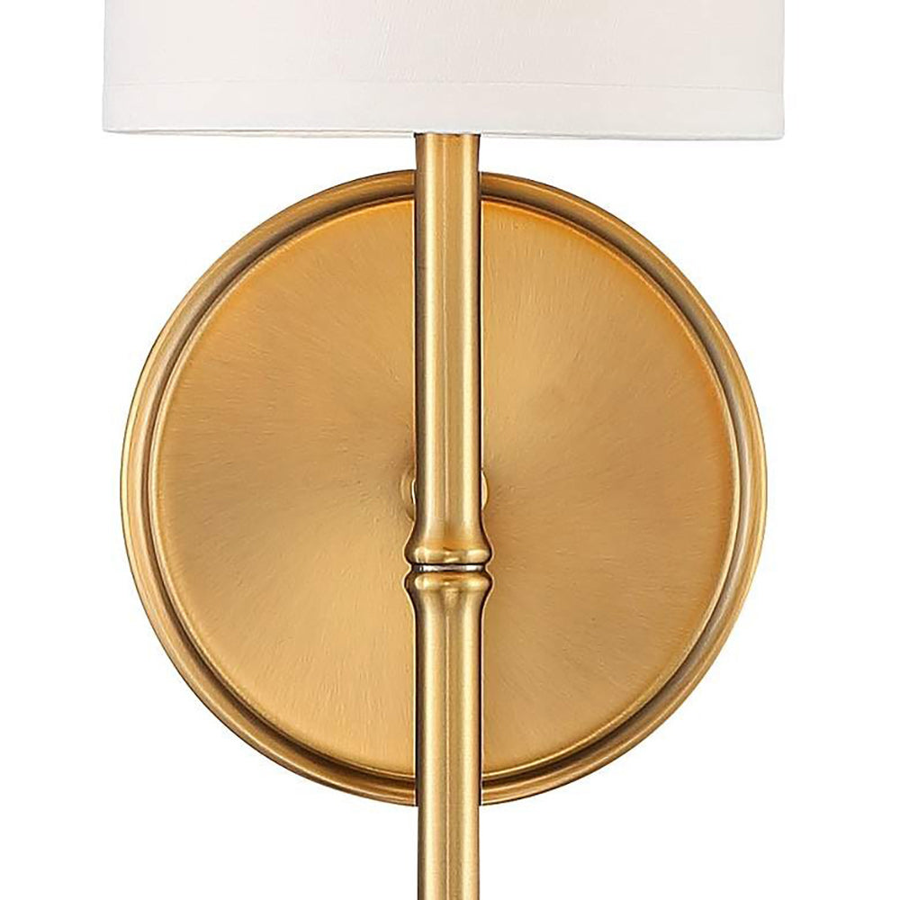 Brass Swing Shade Tall Wall Lamp