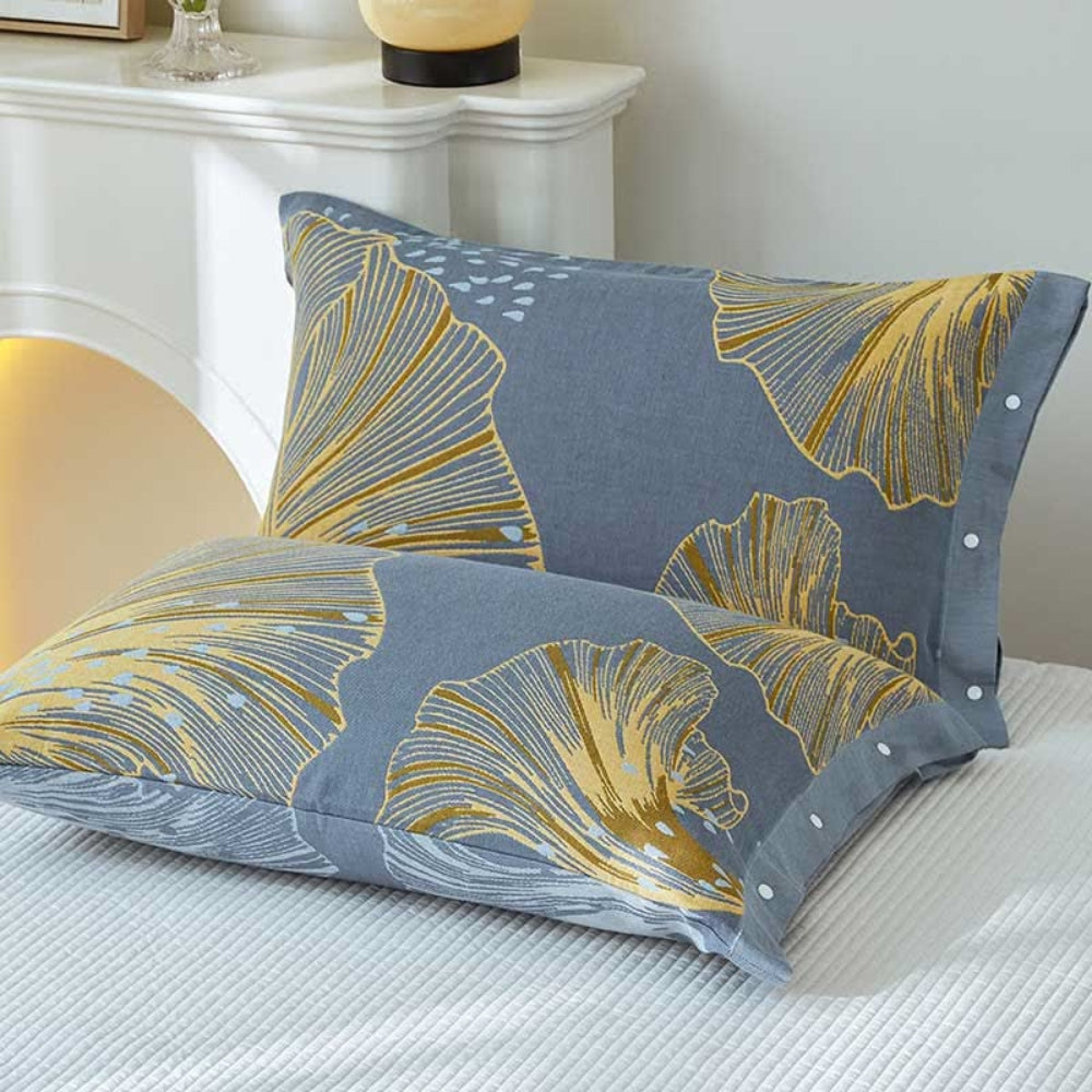 ReineBlume: Pillowcase with Floral Print & Button Closure – Stylish & Durable (Set of 2)