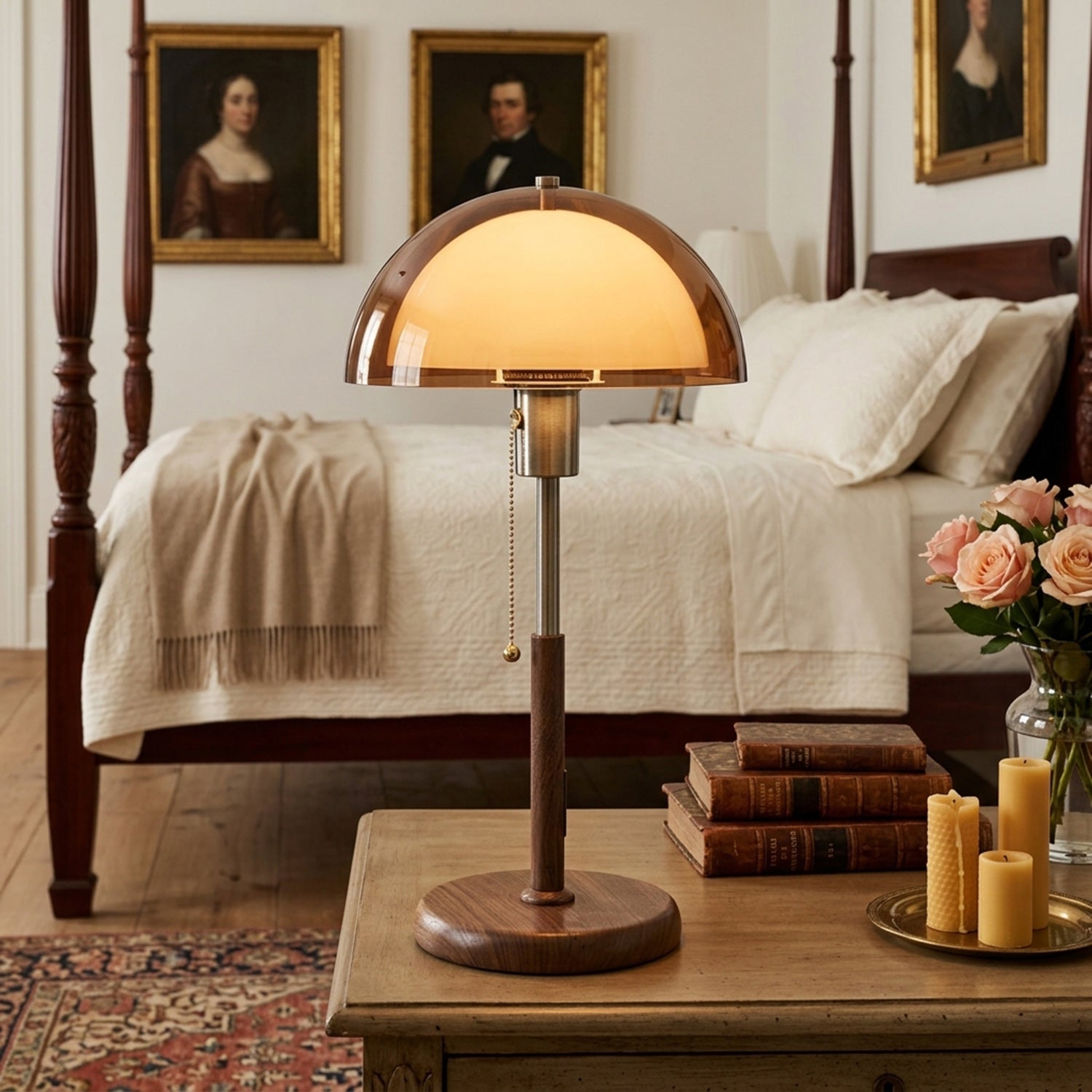 Remy Amber Dome Nostalgic Table Lamp