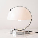 Renzo Crescent Arm Glass Dome Table Lamp