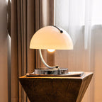 Renzo Crescent Arm Glass Dome Table Lamp