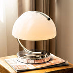 Renzo Crescent Arm Glass Dome Table Lamp