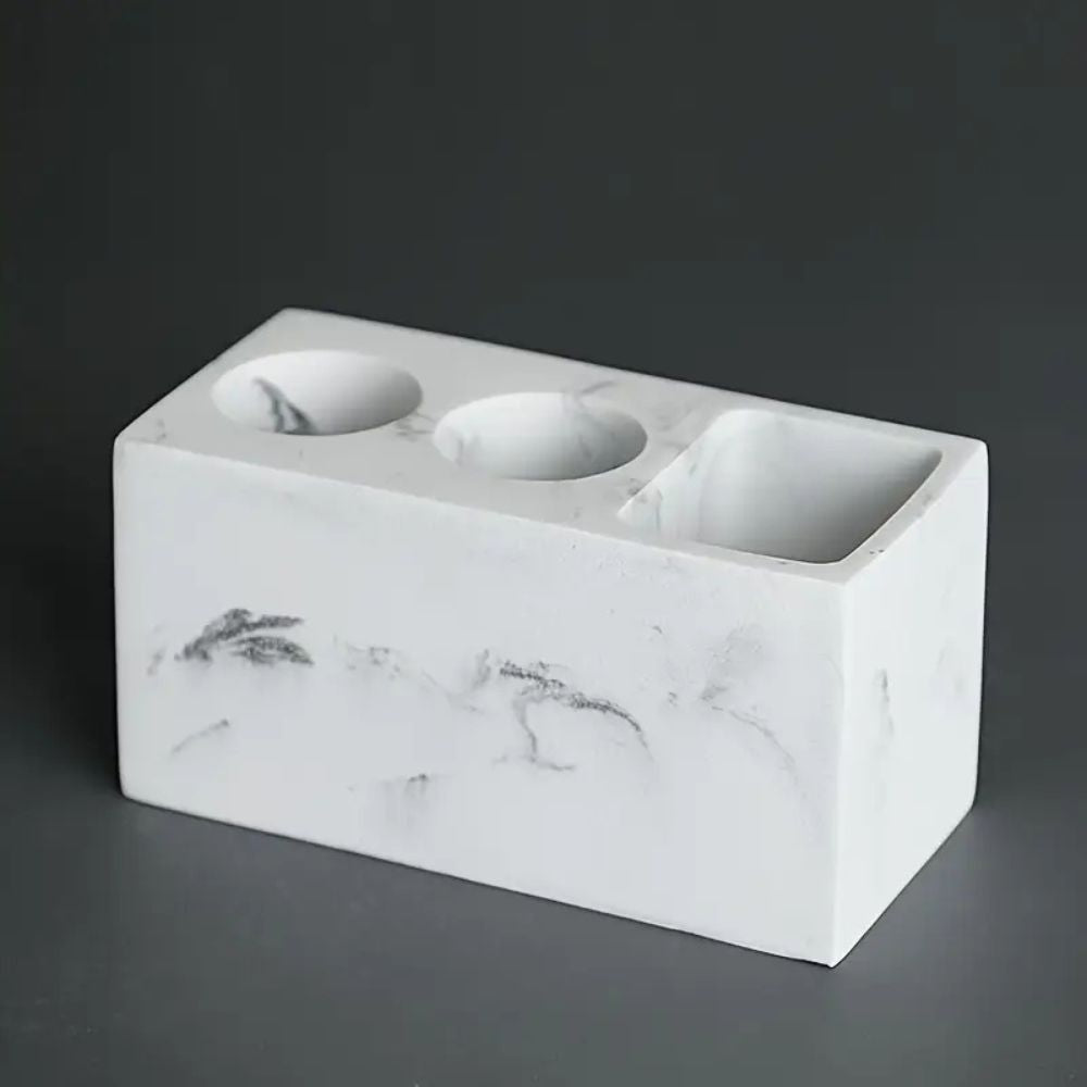 Toothbrush Holder Bathroom Organizer Matte Finish Neutral Colour