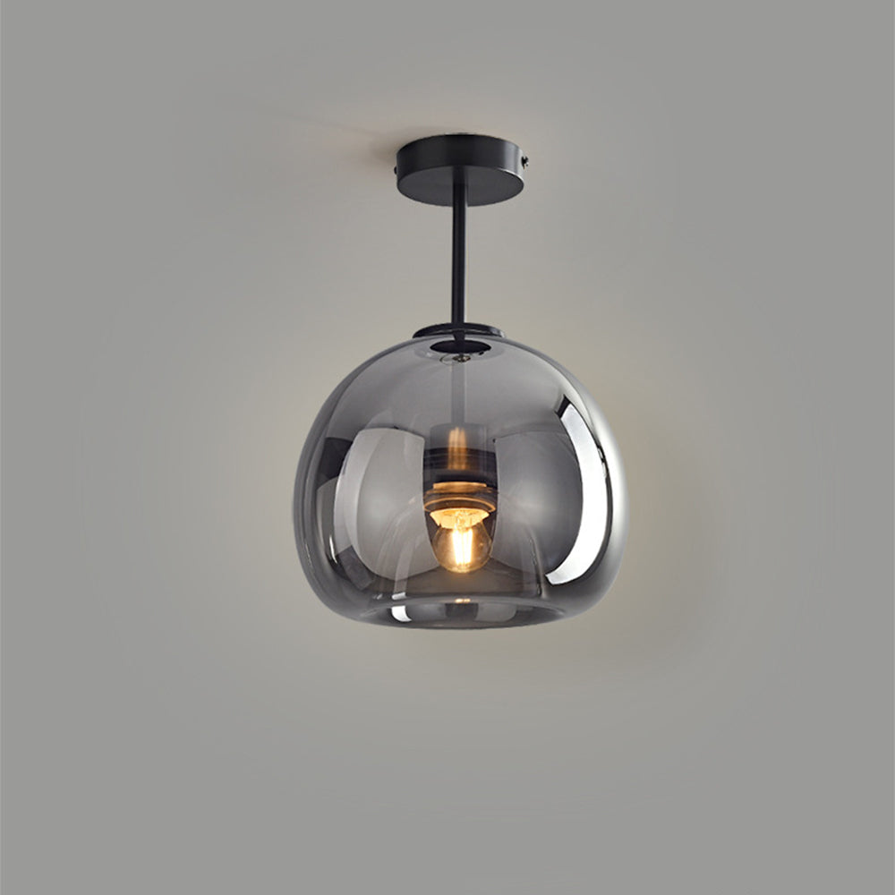 Bela Ceiling Light | Vintage Amber Bubble Glass Shade