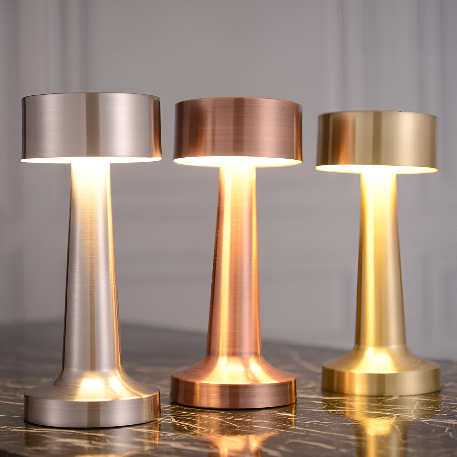 Breeze LED Tafellamp | Draadloos, Aluminium, Touchbediening