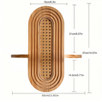 RetroRattan: Wooden Wall Shelf – Decorative, Floating & Stylish in Boho Design for Living Room & Bedroom