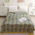 RetroSoleil: Cotton blankets made of cotton with a classic retro pattern & breathable lightness – for sofa & living area