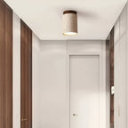Elegant Travertine Cylinder LED Ceiling Spotlight 1-Light