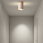 Elegant Travertine Cylinder LED Ceiling Spotlight 1-Light