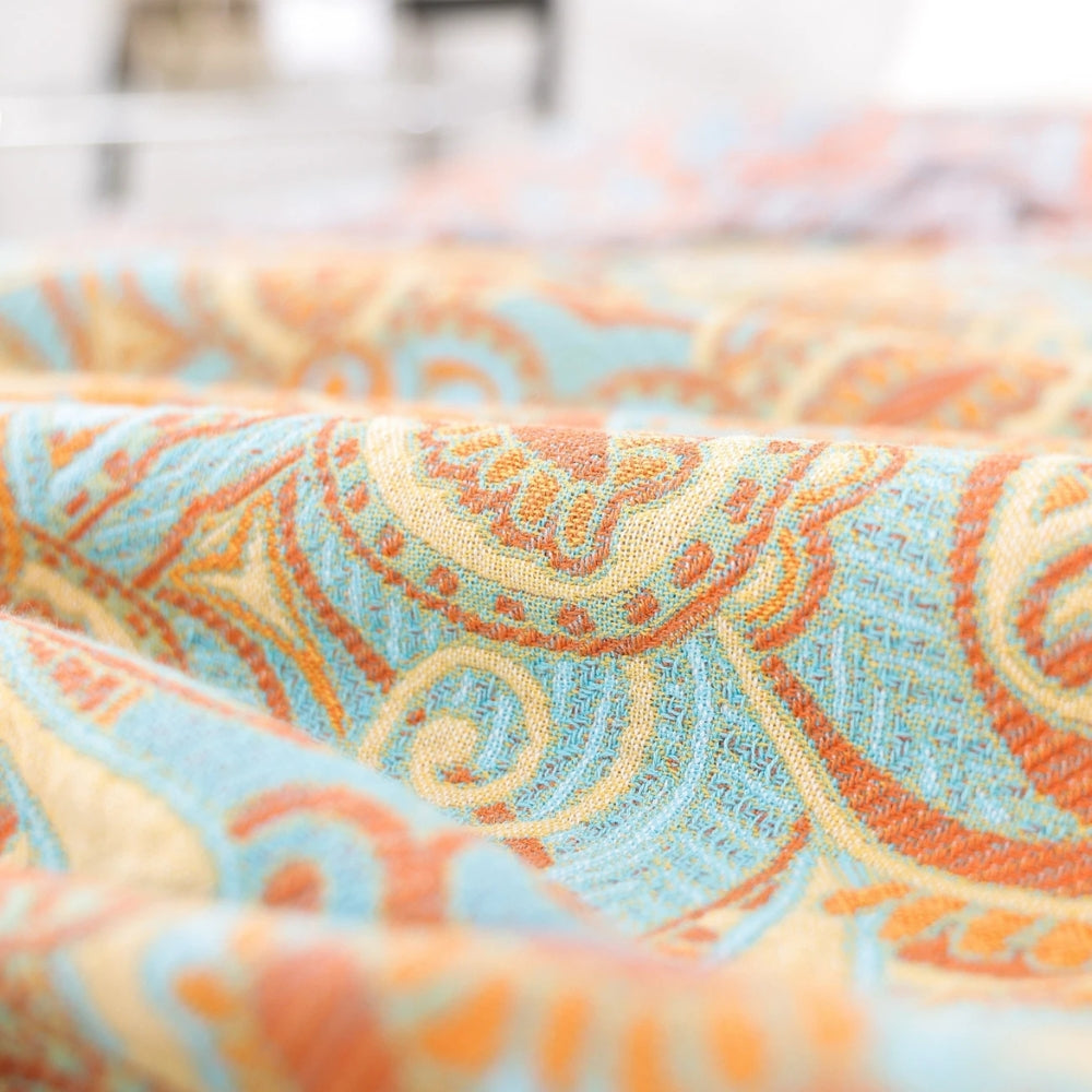 PaisleyLux: Reversible Cotton Blanket in Boho Design with Paisley Pattern – for Living Room & Bedroom