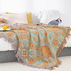 PaisleyLux: Reversible Cotton Blanket in Boho Design with Paisley Pattern – for Living Room & Bedroom