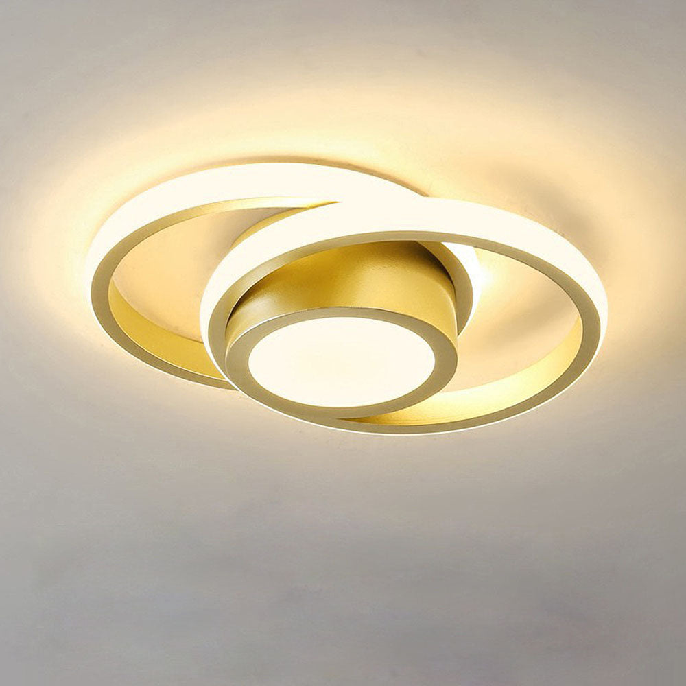 RingÉlégance: Double Ring Ceiling Light LED Modern – Stylish & Energy Efficient for Hallways & Living Areas
