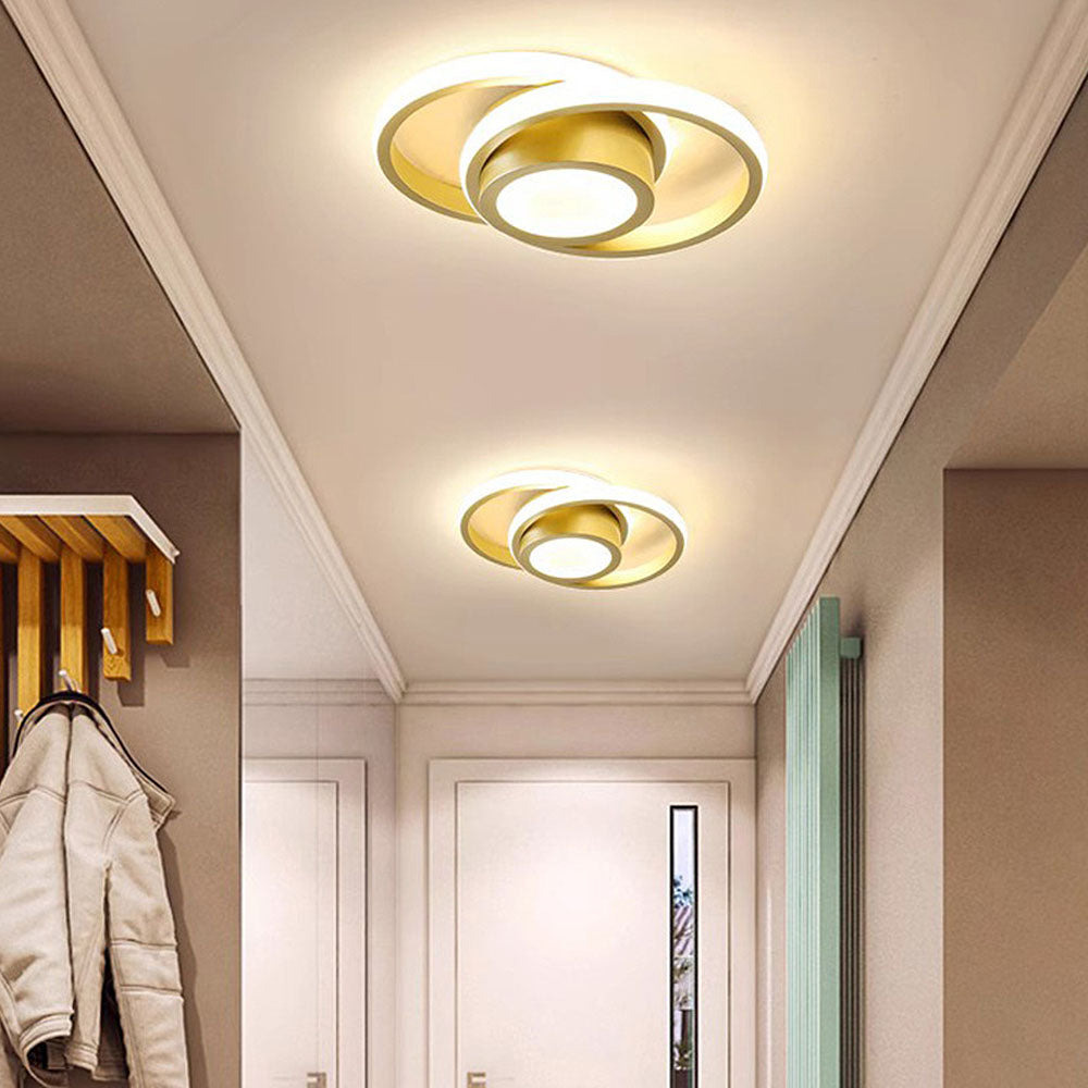 RingÉlégance: Double Ring Ceiling Light LED Modern – Stylish & Energy Efficient for Hallways & Living Areas