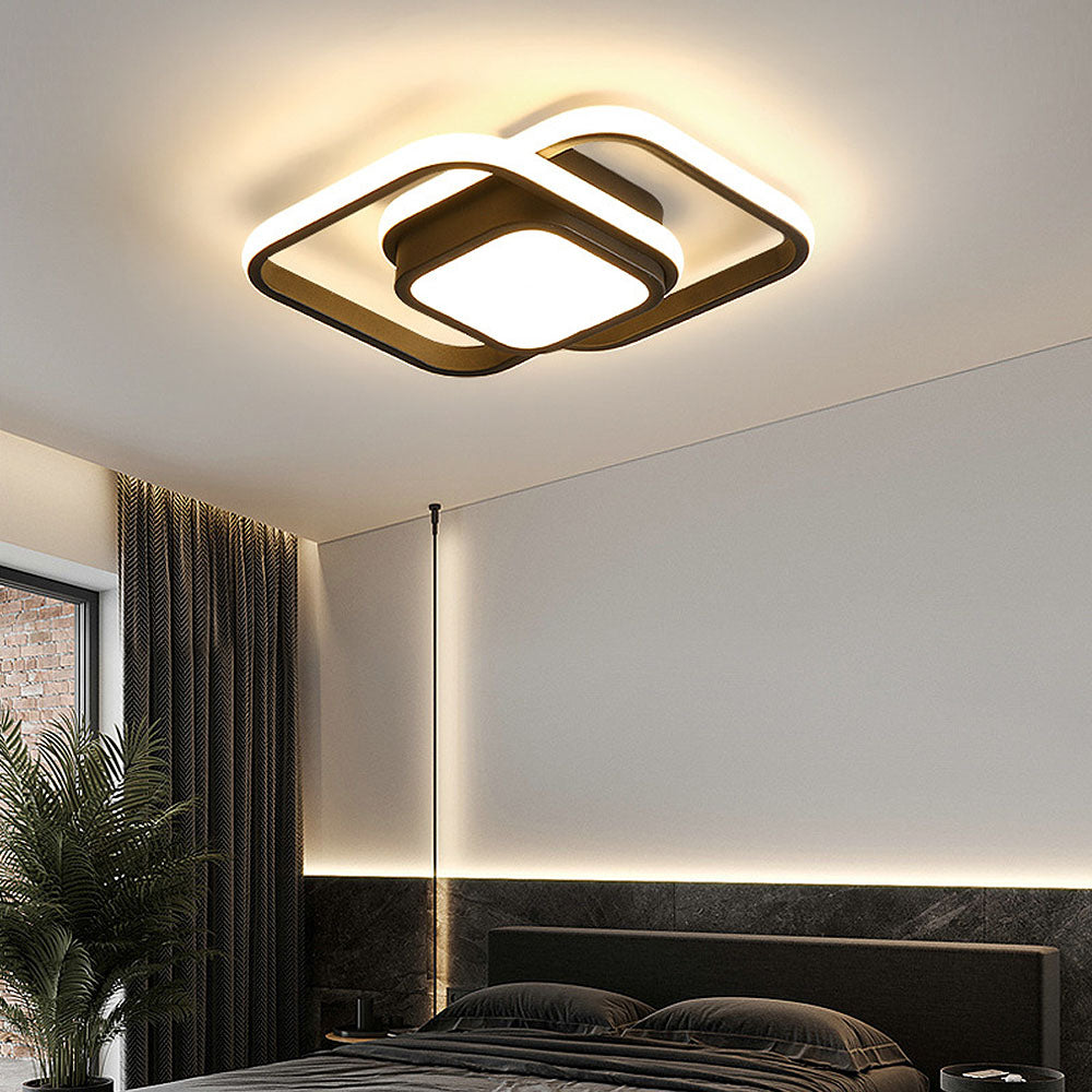 RingÉlégance: Double Ring Ceiling Light LED Modern – Stylish & Energy Efficient for Hallways & Living Areas