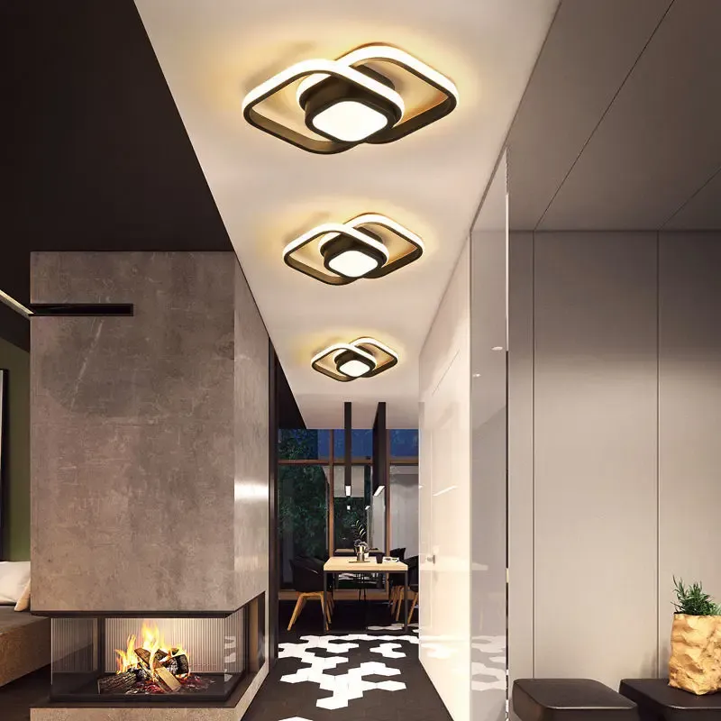 RingÉlégance: Double Ring Ceiling Light LED Modern – Stylish & Energy Efficient for Hallways & Living Areas