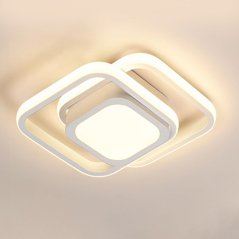 RingÉlégance: Double Ring Ceiling Light LED Modern – Stylish & Energy Efficient for Hallways & Living Areas
