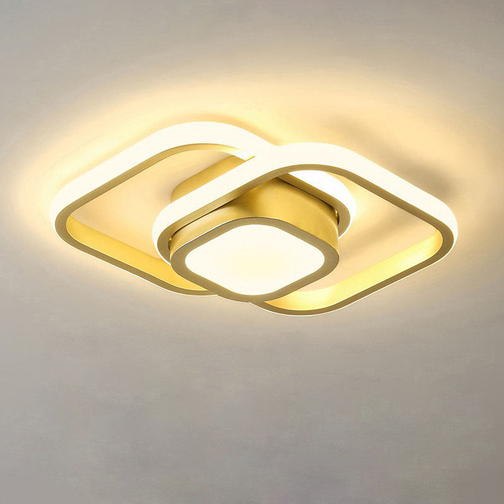 RingÉlégance: Double Ring Ceiling Light LED Modern – Stylish & Energy Efficient for Hallways & Living Areas