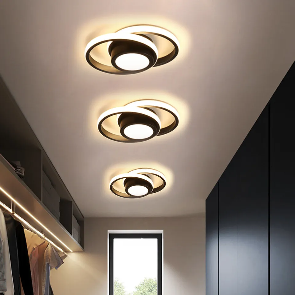RingÉlégance: Double Ring Ceiling Light LED Modern – Stylish & Energy Efficient for Hallways & Living Areas