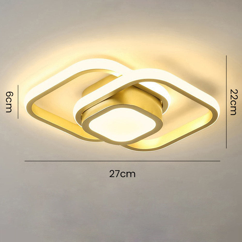 RingÉlégance: Double Ring Ceiling Light LED Modern – Stylish & Energy Efficient for Hallways & Living Areas