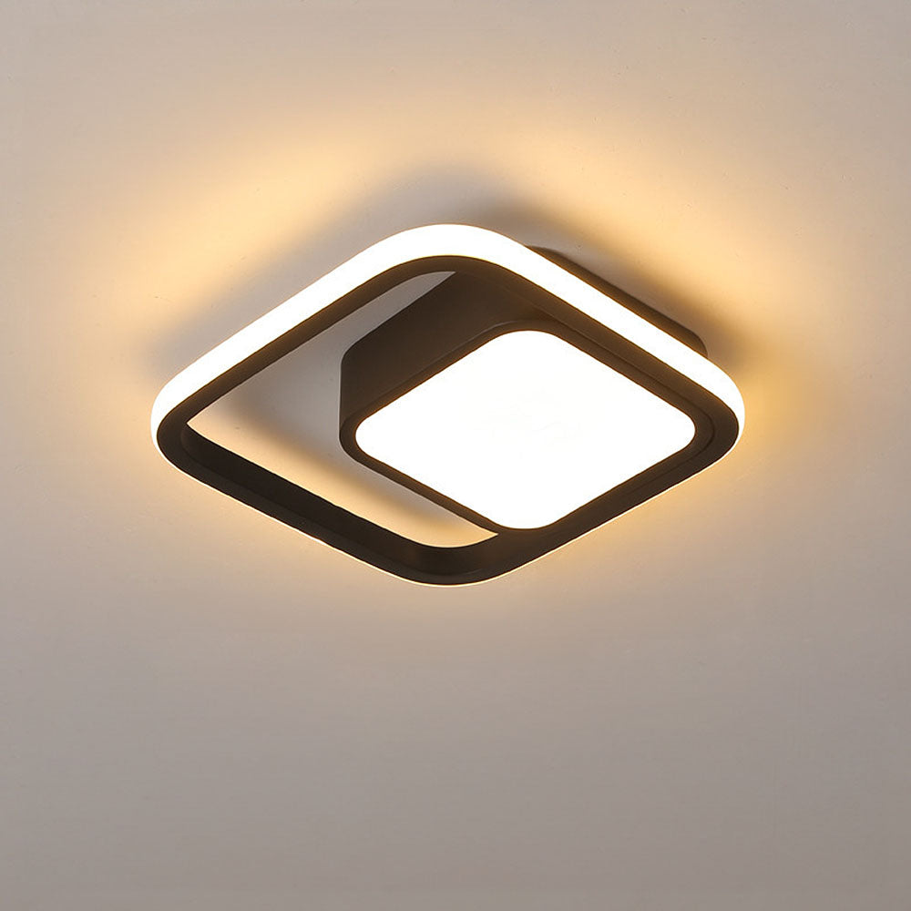 RingÉlégance: Double Ring Ceiling Light LED Modern – Stylish & Energy Efficient for Hallways & Living Areas