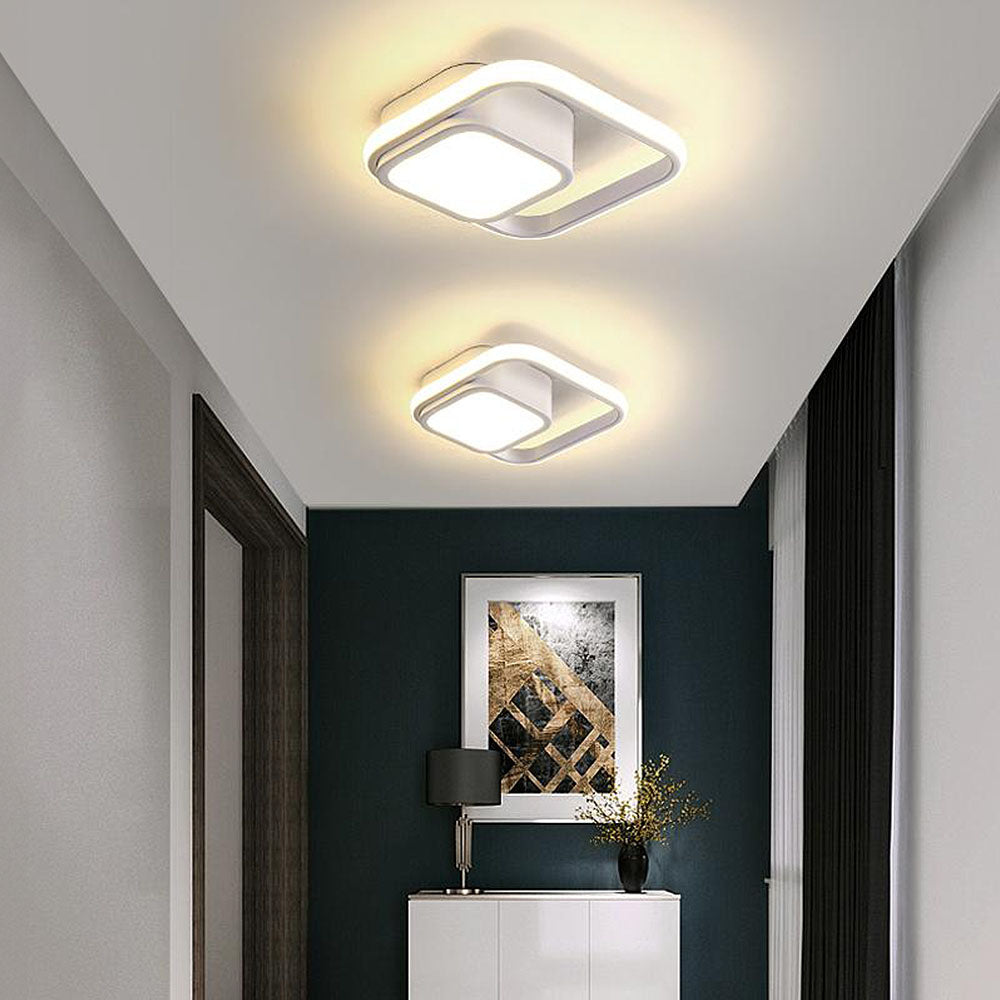 RingÉlégance: Double Ring Ceiling Light LED Modern – Stylish & Energy Efficient for Hallways & Living Areas
