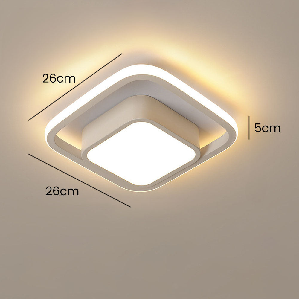 RingÉlégance: Double Ring Ceiling Light LED Modern – Stylish & Energy Efficient for Hallways & Living Areas