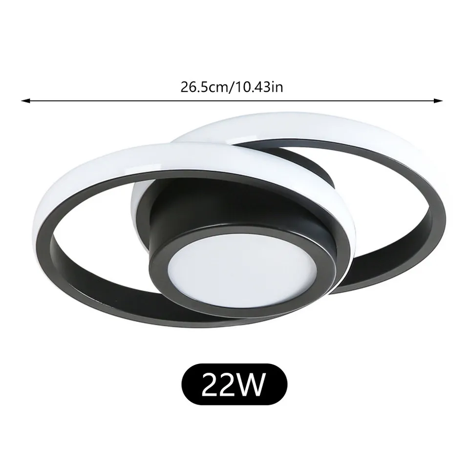RingÉlégance: Double Ring Ceiling Light LED Modern – Stylish & Energy Efficient for Hallways & Living Areas