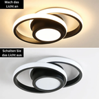 RingÉlégance: Double Ring Ceiling Light LED Modern – Stylish & Energy Efficient for Hallways & Living Areas