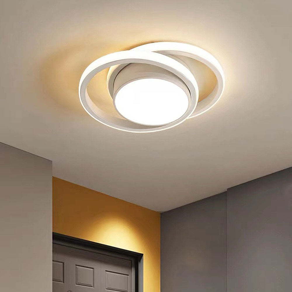 RingÉlégance: Double Ring Ceiling Light LED Modern – Stylish & Energy Efficient for Hallways & Living Areas