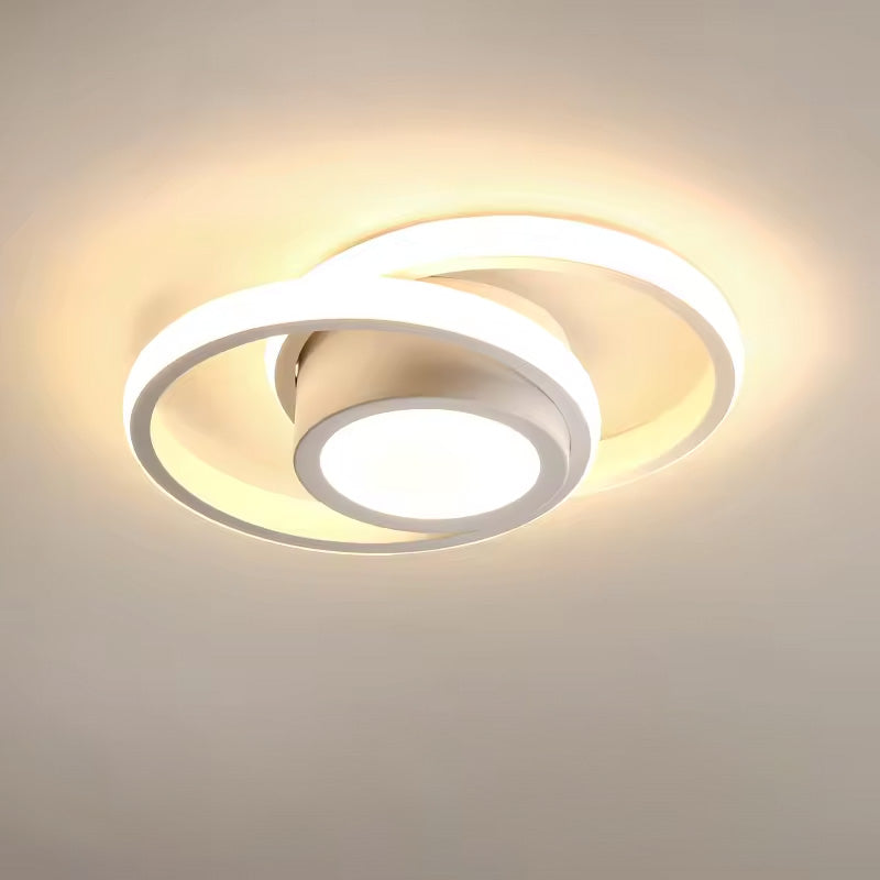 RingÉlégance: Double Ring Ceiling Light LED Modern – Stylish & Energy Efficient for Hallways & Living Areas