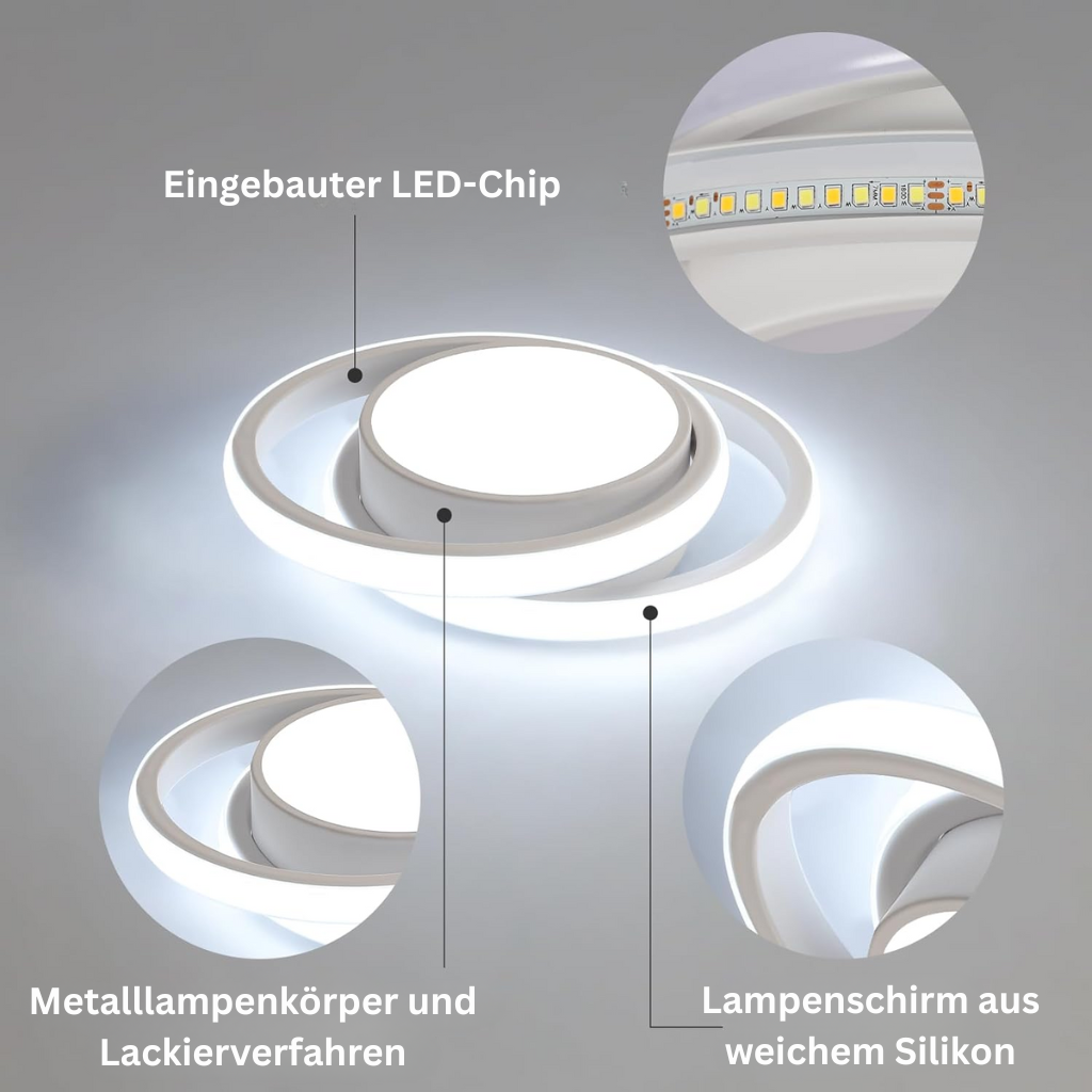 RingÉlégance: Double Ring Ceiling Light LED Modern – Stylish & Energy Efficient for Hallways & Living Areas