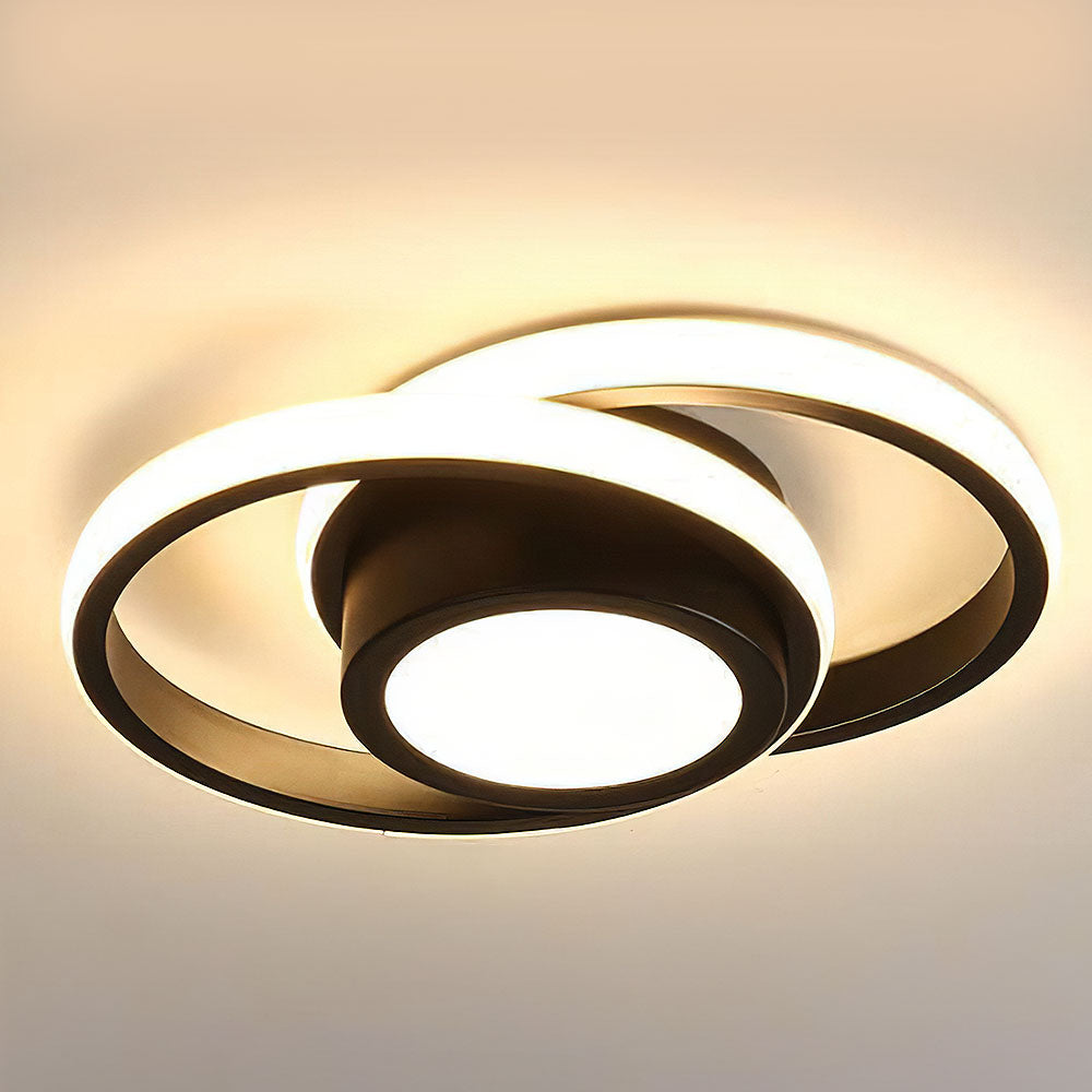 RingÉlégance: Double Ring Ceiling Light LED Modern – Stylish & Energy Efficient for Hallways & Living Areas