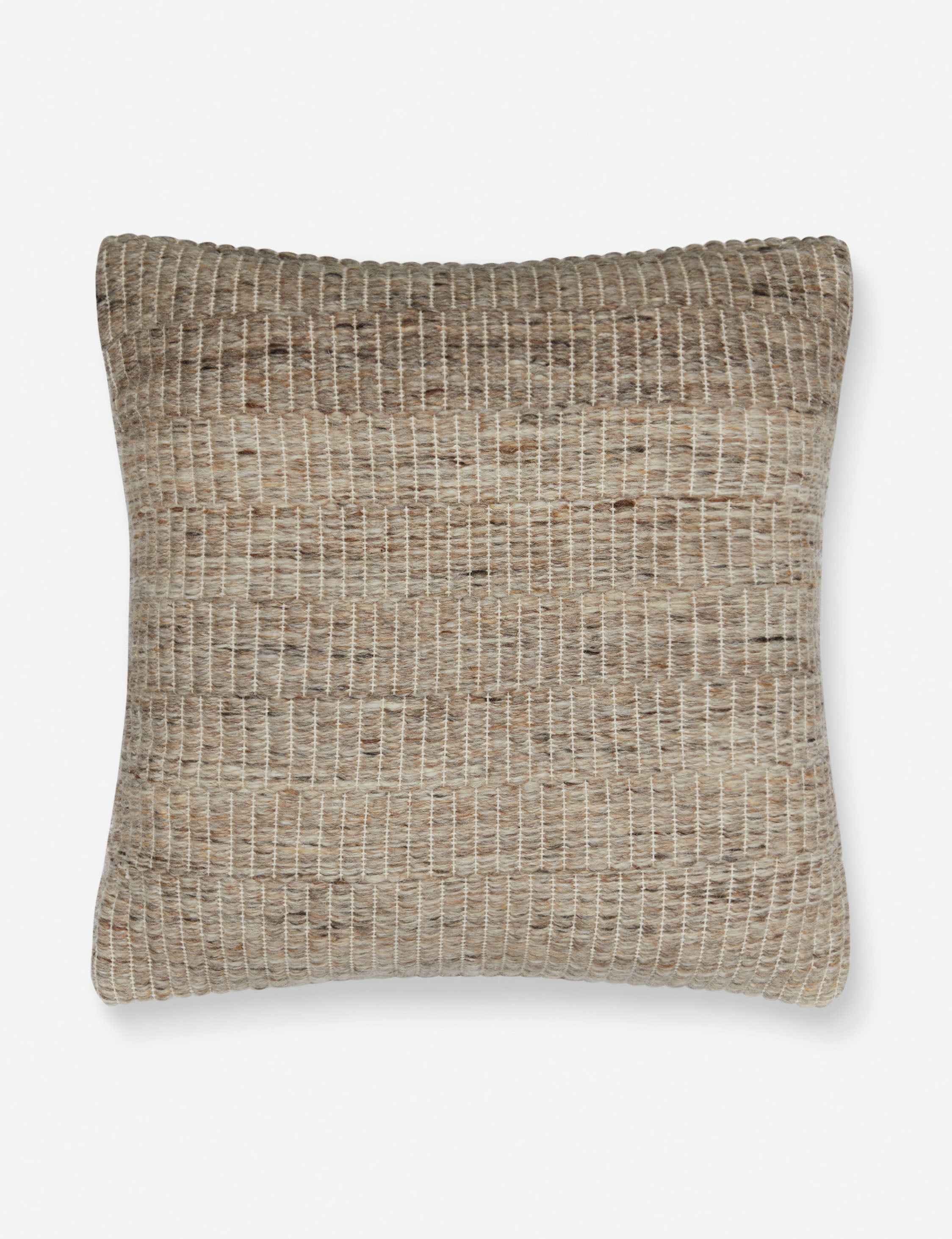Rina Throw Pillow | Woolen Accent, Heathered Texture