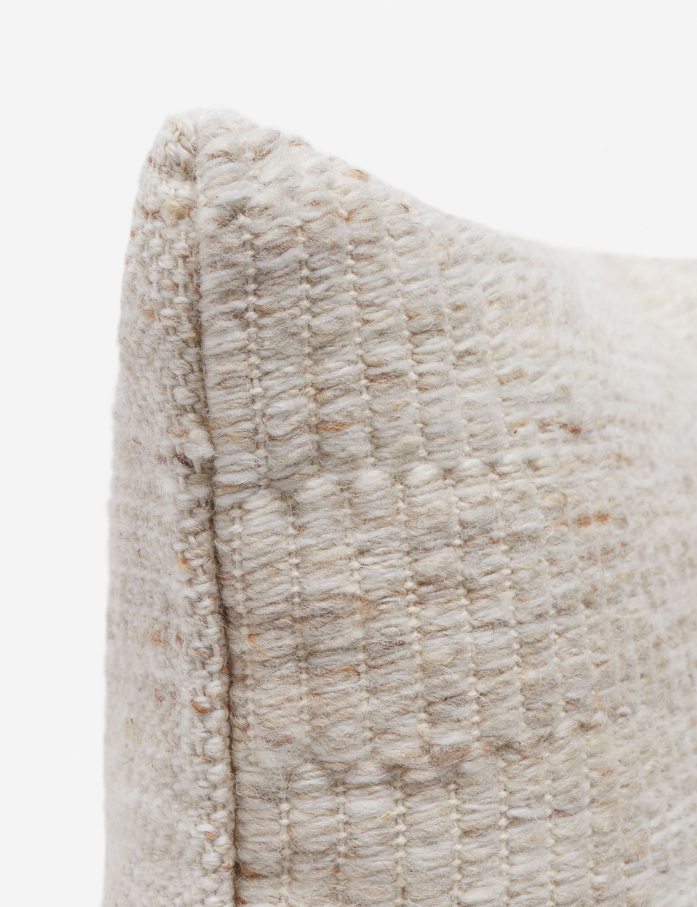 Rina Throw Pillow | Woolen Accent, Heathered Texture