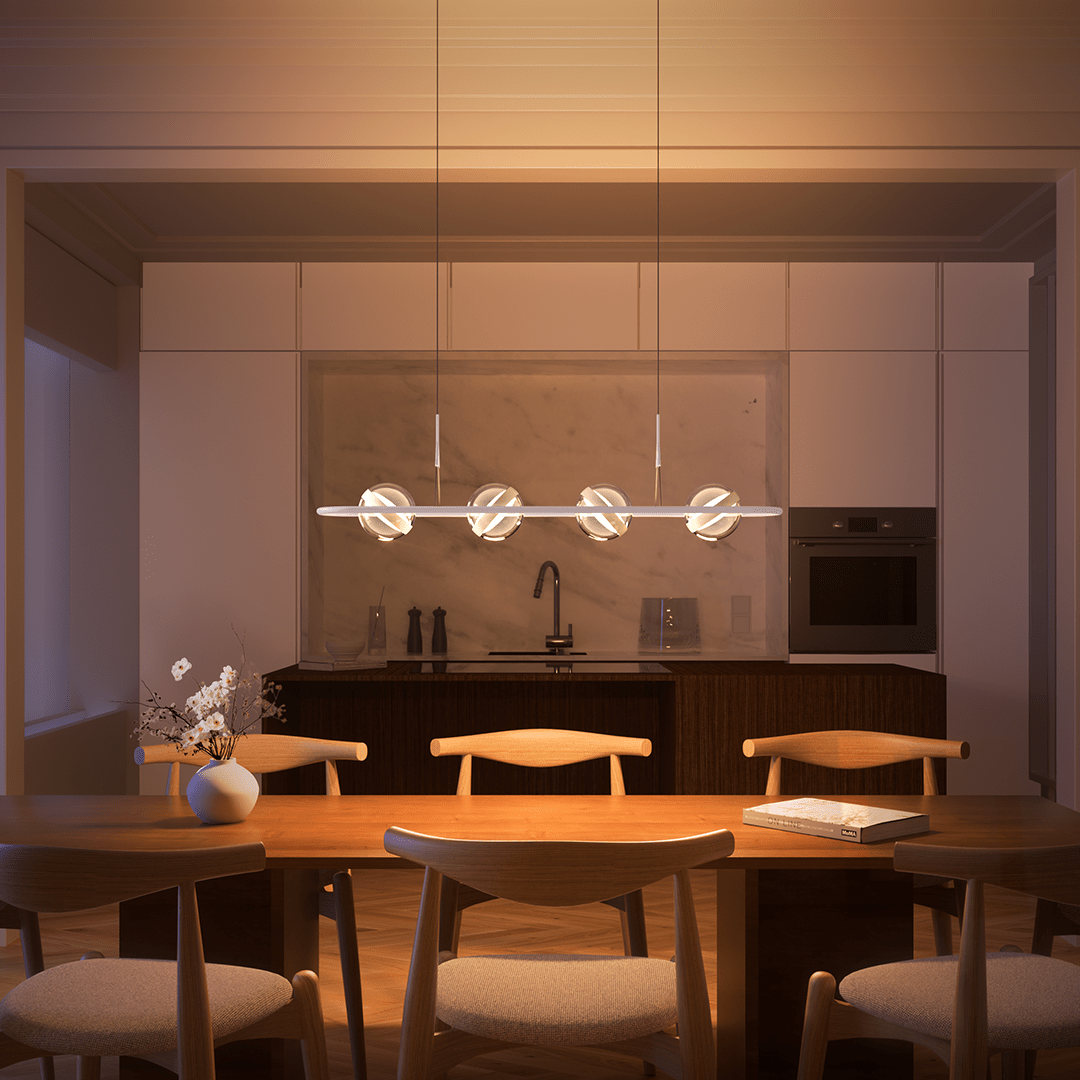 Rivo LED Pendant Light | Dimmable, Hand-Blown Glass Spheres