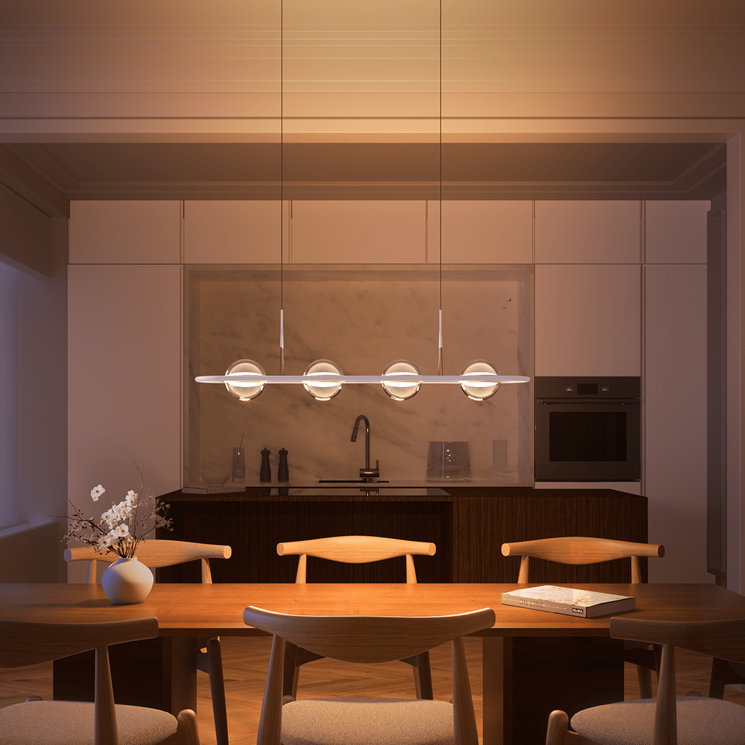 Rivo LED Pendant Light | Dimmable, Hand-Blown Glass Spheres