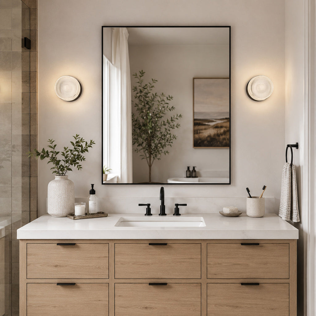 Roc Ribbed Glass LED Wall Sconce